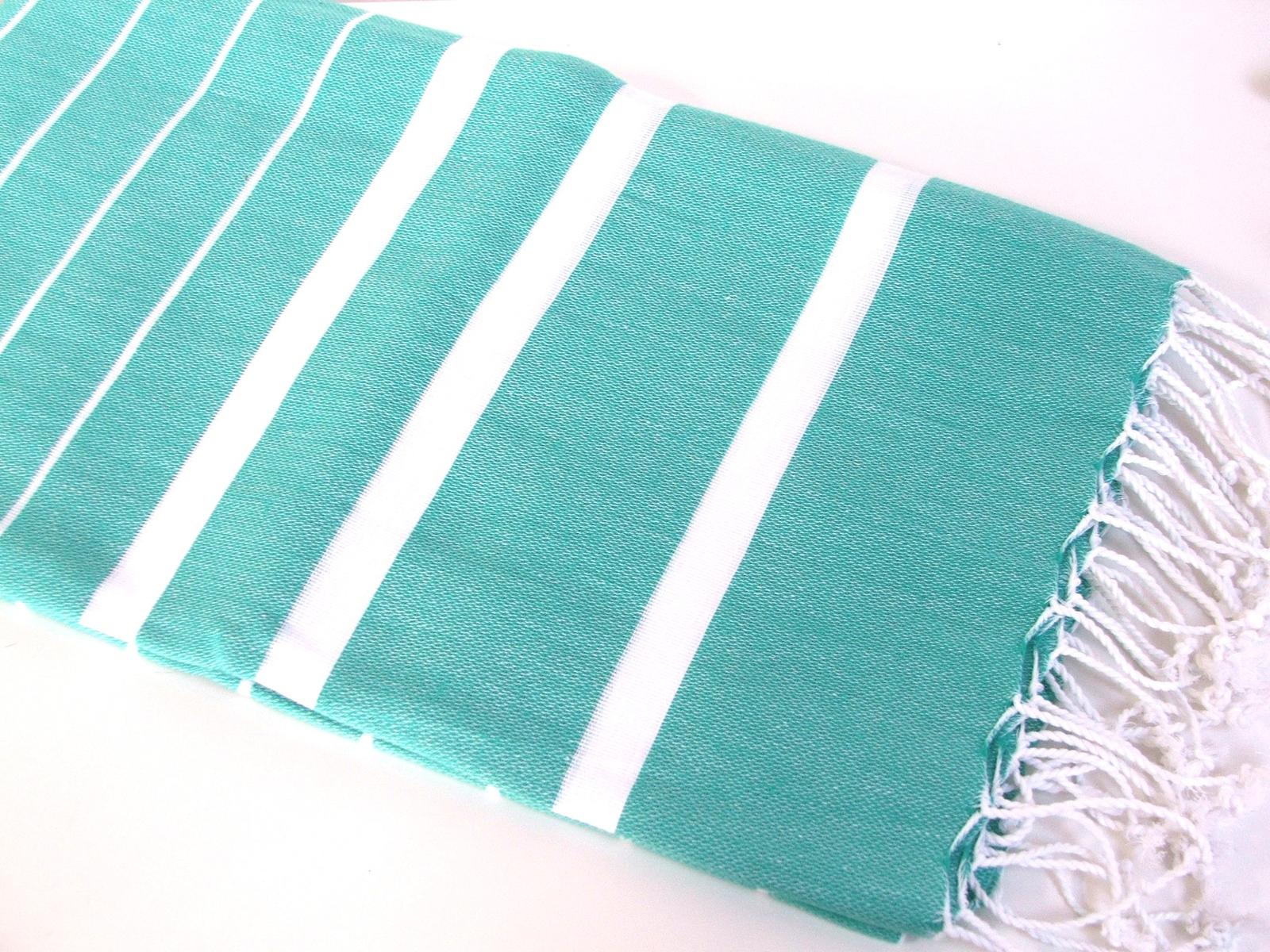 Green&White Beach Towel